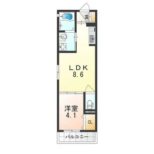 大阪府泉佐野市高松北2丁目【アパート】の間取り