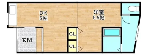 大阪府大阪市旭区太子橋2丁目【テラスハウス】の間取り