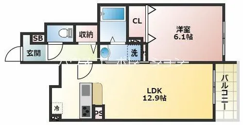 兵庫県尼崎市名神町3丁目【アパート】の間取り