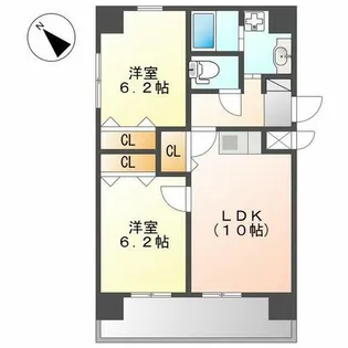 ブランメゾン辻本通【1階】の間取り