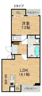 コンパル・りんくう【1階】の間取り