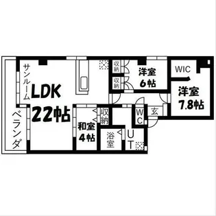 ルモン覚王山【1階】の間取り
