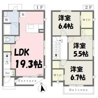 ガーデンヒルズ牧野ヶ池【1階】の間取り