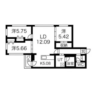 YAMAHANA-CITY.STELLA【3階】の間取り