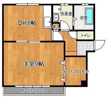 エクシード野立【A-2号室】の間取り