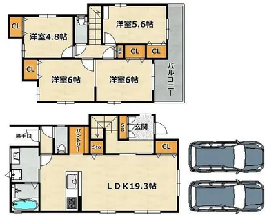 兵庫県神戸市北区北五葉5丁目【一戸建】の間取り