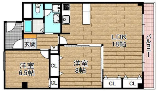 大和サニーハイツ高槻2棟【7階】の間取り