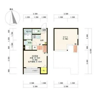 プランドール長栄【2階】の間取り