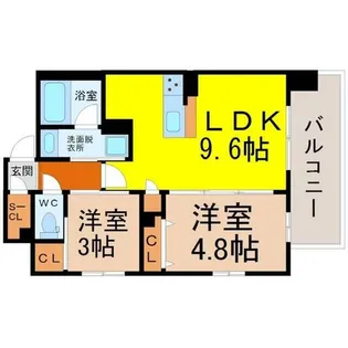 プレサンス ロジェ 高岳東桜【11階】の間取り