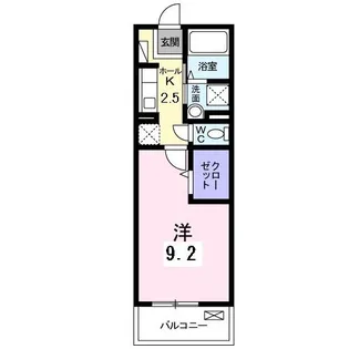 ミーティア【307号室】の間取り