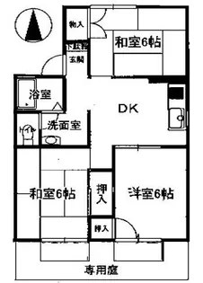 大阪府箕面市新稲6丁目【アパート】の間取り
