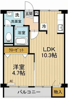松原マンション【105号室】の間取り