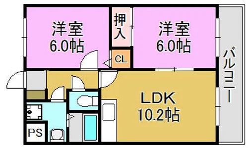 ルディシアコート【6階】の間取り