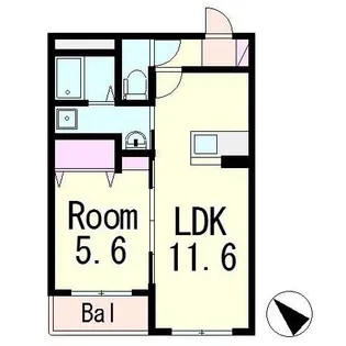 滋賀県栗東市坊袋【マンション】の間取り