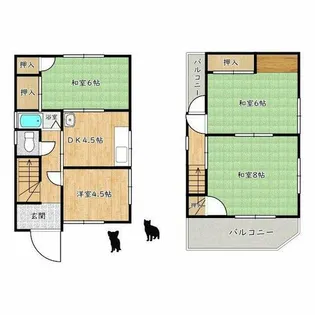 大阪府堺市東区丈六【一戸建】の間取り