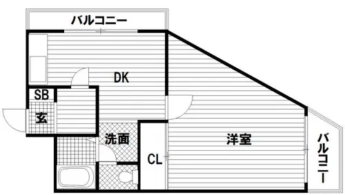 アネックス駒ヶ林【2階】の間取り