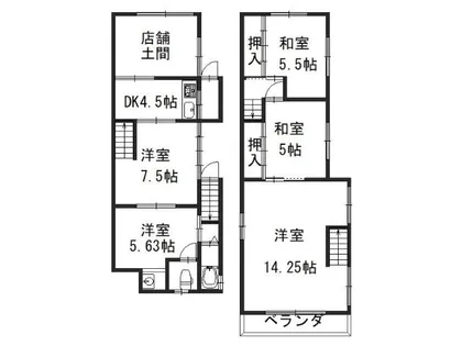 京都府京都市西京区樫原井戸【一戸建】の間取り
