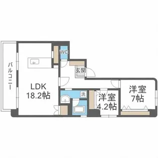 ヴォーネン伏見【602号室】の間取り