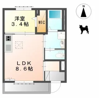 ヴェルドールA【1階】の間取り