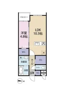 MON665【402号室】の間取り