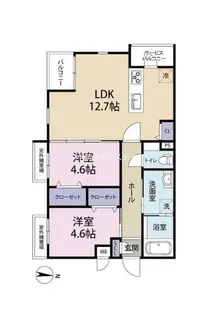 MON665【201号室】の間取り