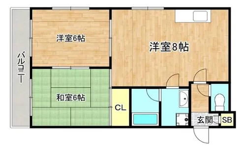 大阪府大阪市旭区大宮1丁目【マンション】の間取り