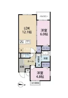 MON665【406号室】の間取り