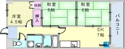 ロイヤルコーポ西明石【102号室】の間取り