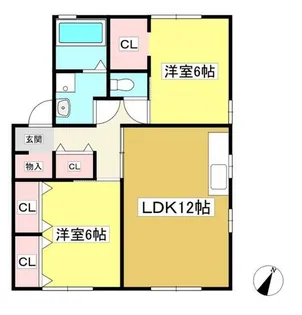 なごみ荘 B棟【2階】の間取り