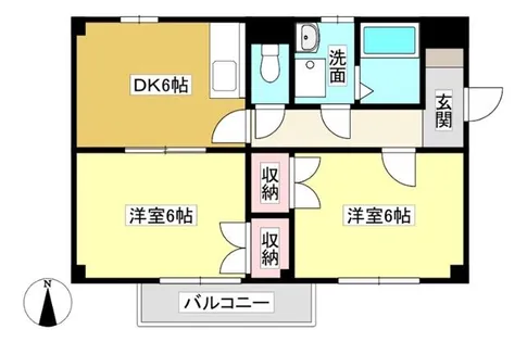 シャトー竹谷A【2階】の間取り