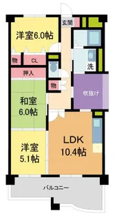 KDXレジデンス夙川ヒルズ3番館【503号室】の間取り