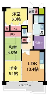 KDXレジデンス夙川ヒルズ3番館【602号室】の間取り