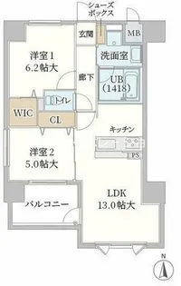 兵庫県尼崎市塚口本町6丁目【マンション】の間取り