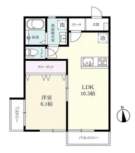 グリーンタウン筑後【106号室】の間取り