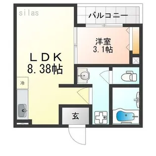 F+style藤井寺道明寺1号館【3階】の間取り