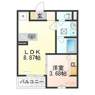 F+style藤井寺道明寺1号館【3階】の間取り