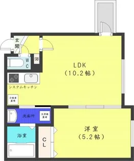 リュクス円山公園【1階】の間取り
