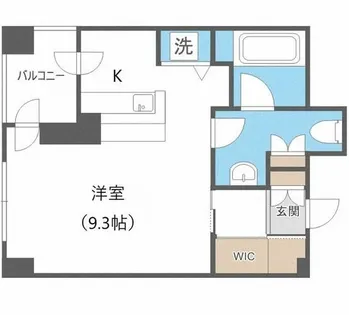 プライムメゾン鴨々川【9階】の間取り