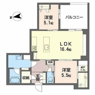 シャーメゾン ケー【2階】の間取り