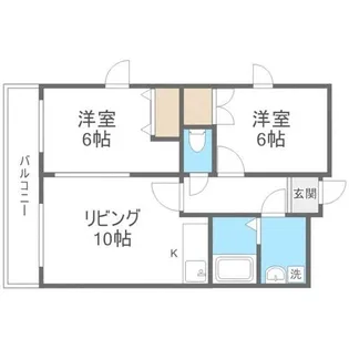 北海道札幌市西区西町北16丁目【マンション】の間取り