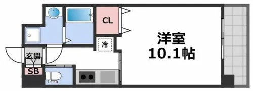 フォレストグレイス深江橋Ⅱ【4階】の間取り