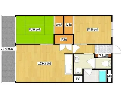 福岡県福岡市早良区有田1丁目【マンション】の間取り