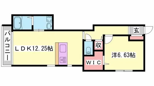 エレアージュ東姫路駅前3【202号室】の間取り