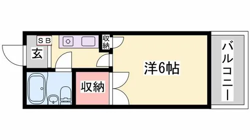 コーポ明日香【2-D号室】の間取り