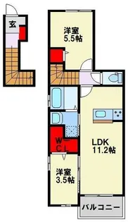 レガリア陣原A棟【3階】の間取り