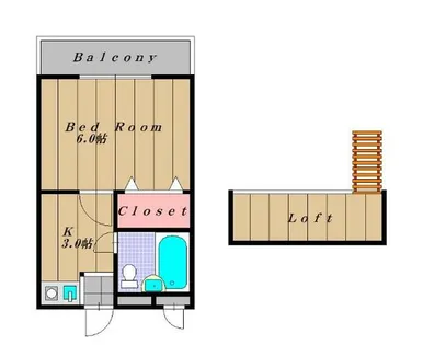 シャトル狭山遊園【101号室】の間取り