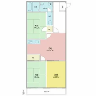 名東クレール【401号室】の間取り