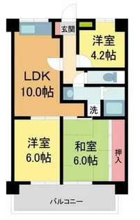コンドミニアム丸の内(分譲賃貸)【6階】の間取り