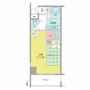 鶴舞ガーデンコート【13階】の間取り