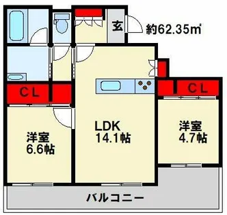 シャーメゾンシエロ【1階】の間取り